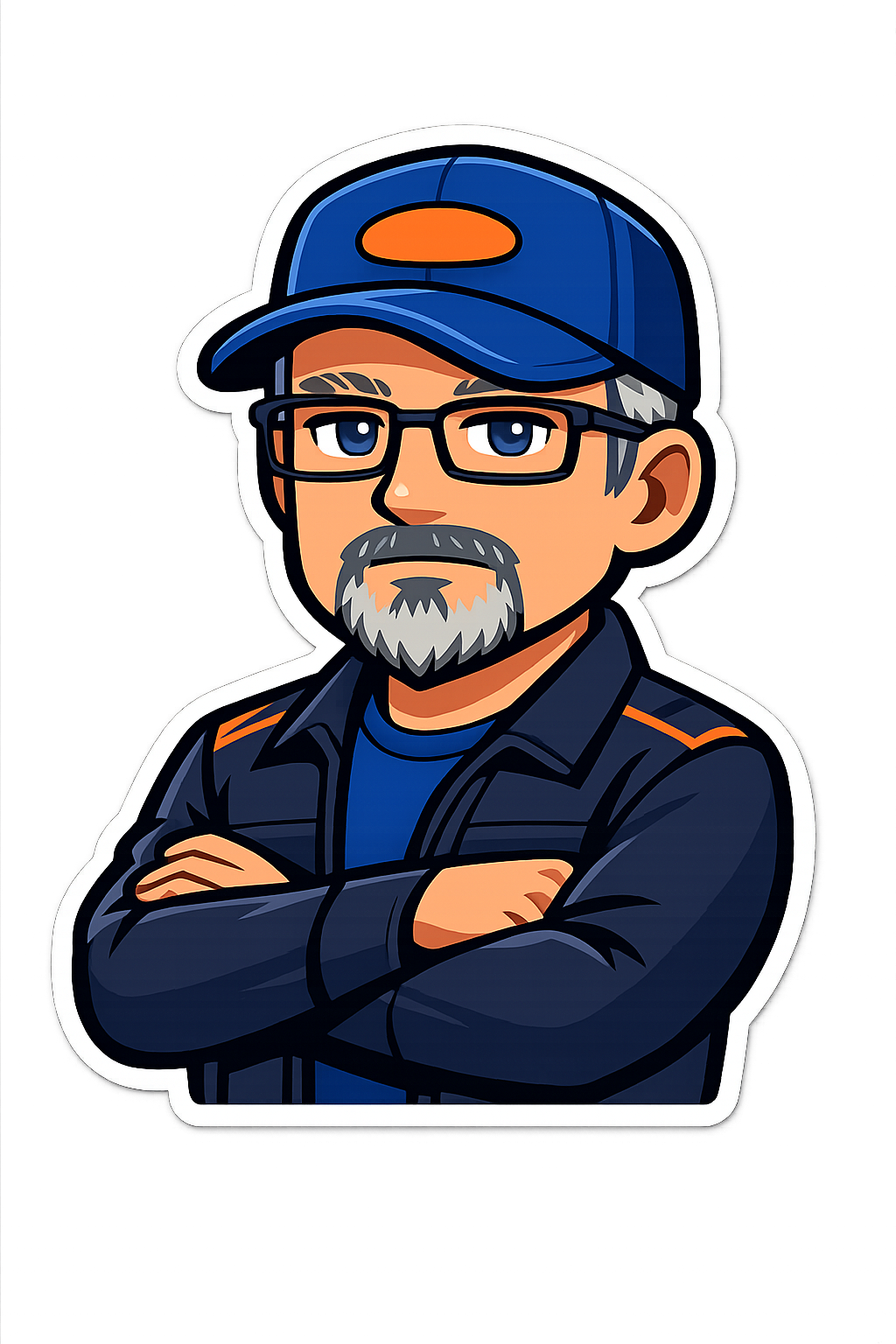 That HVAC Guy mascot — Gregory Frazier in a blue cap and work jacket, arms crossed